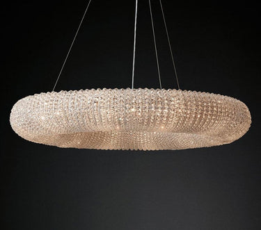 Antique French Halo Crystal Chandelier